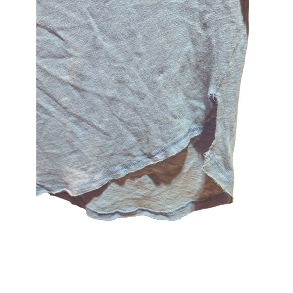 Free People FP Light Blue Cowl Neck Top Blouse, Linen & Cotton, Size Small - Picture 5 of 10